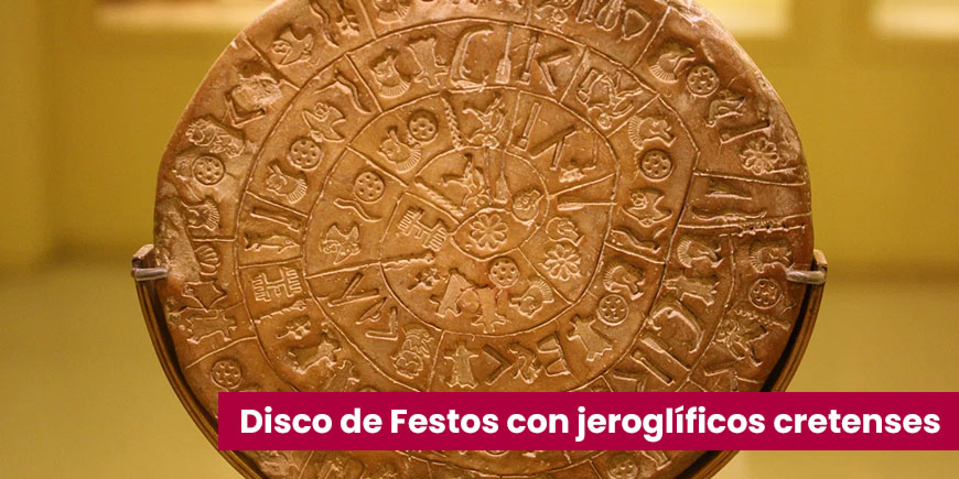 Disco de Festos con jeroglíficos cretenses - Mark Cartwright para WorldHistory.org