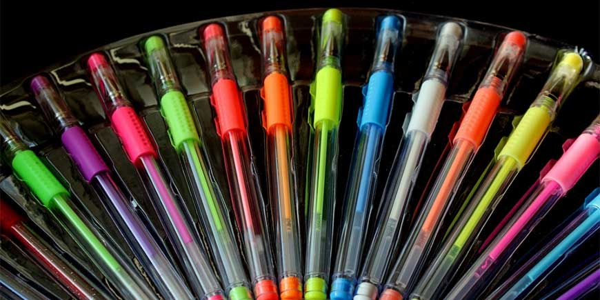 Bolígrafos de Gel de colores